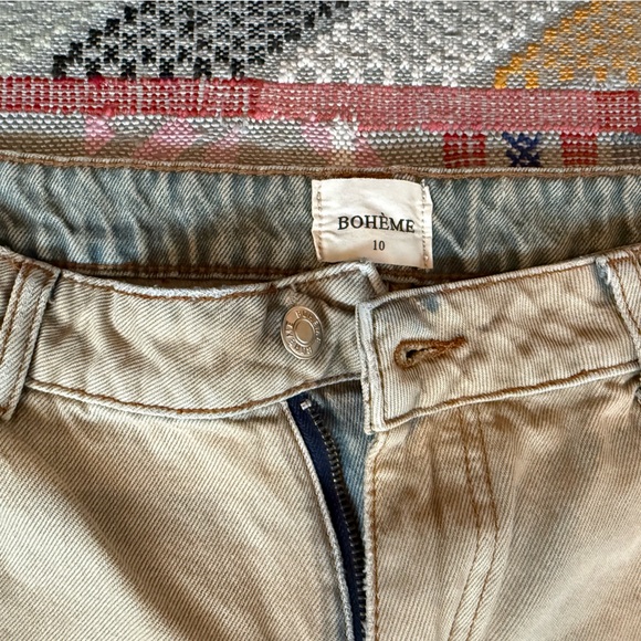 Women's Boheme Goods Tan Denim Shorts - Picture 2 of 4